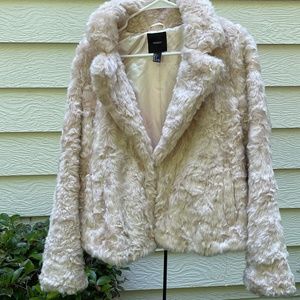 Faux Fur Beige Coat- NWT